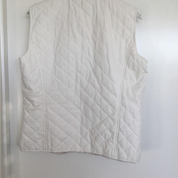 Liz Claiborne Quilted White Puffer Vest Size Medium $20 - Picture 6 of 9